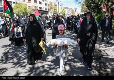 تشییع پیکر مطهر شهید علی آقا بابایی و راهپیمایی روز قدس -قزوین