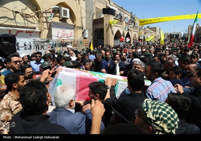 راهپیمیایی روز جهانی قدس و تشییع پیکر سه شهید حادثه تروریستی راسک در یزد