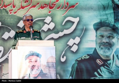 سخنرانی سردار سرلشکر پاسدار محمد باقری در آیین تشییع شهید زاهدی در اصفهان