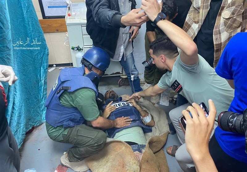 حمله جدید صهیونیست‌ها به خبرنگاران در مرکز غزه
