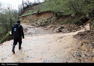 خسارات سیلاب در روستای لیماچال اشکور رحیم آباد -گیلان