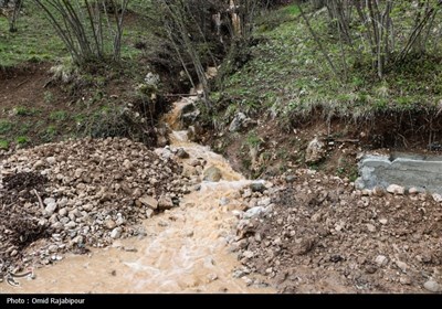 خسارات سیلاب در روستای لیماچال اشکور رحیم آباد -گیلان