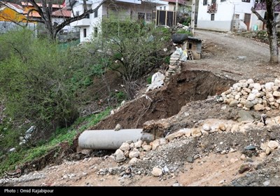 خسارات سیلاب در روستای لیماچال اشکور رحیم آباد -گیلان