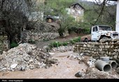 خسارات سیلاب در روستای لیماچال اشکور رحیم آباد -گیلان