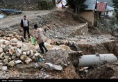 خسارات سیلاب در روستای لیماچال اشکور رحیم آباد -گیلان