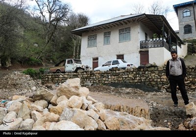 خسارات سیلاب در روستای لیماچال اشکور رحیم آباد -گیلان