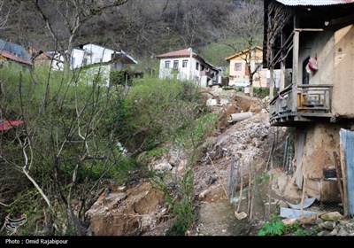 خسارات سیلاب در روستای لیماچال اشکور رحیم آباد -گیلان