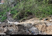 خسارات سیلاب در روستای لیماچال اشکور رحیم آباد -گیلان
