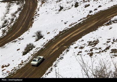 بارش برف بهاری در اشکورات رحیم آباد گیلان