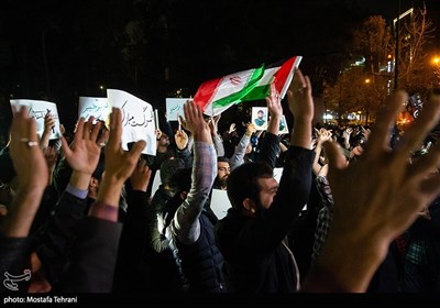 تجمع مردم تهران در حمایت از عملیات سپاه علیه اسرائیل