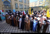 تجمع طلاب و روحانیون در حمایت از عملیات سپاه علیه رژیم صهیونیستی - همدان