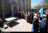 تجمع طلاب و روحانیون در حمایت از عملیات سپاه علیه رژیم صهیونیستی - همدان