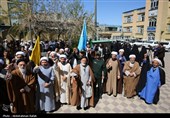 تجمع طلاب و روحانیون در حمایت از عملیات سپاه علیه رژیم صهیونیستی - همدان