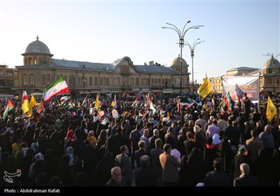 تجمع مردم همدان در حمایت از عملیات سپاه علیه رژیم صهیونیستی