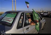 راهپیمایی خودرویی مردم قم در حمایت از عملیات سپاه علیه رژیم صهیونیستی
