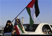 راهپیمایی خودرویی مردم قم در حمایت از عملیات سپاه علیه رژیم صهیونیستی