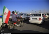 راهپیمایی خودرویی مردم قم در حمایت از عملیات سپاه علیه رژیم صهیونیستی