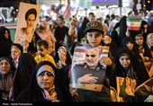 تجمع مردم اهواز در حمایت از عملیات سپاه علیه رژیم صهیونیستی