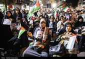 تجمع مردم اهواز در حمایت از عملیات سپاه علیه رژیم صهیونیستی