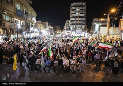 تجمع مردم اهواز در حمایت از عملیات سپاه علیه رژیم صهیونیستی
