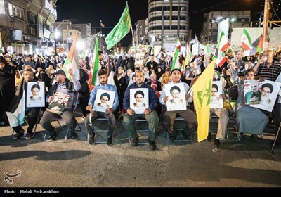 تجمع مردم اهواز در حمایت از عملیات سپاه علیه رژیم صهیونیستی