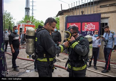 حریق در انبار کالا و کپسول گاز - شیراز