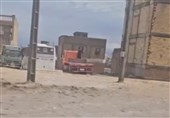 ورود سیلاب به منازل مسکونی ایرانشهر