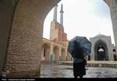 بارش باران در یزد