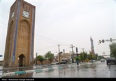 بارش باران در یزد