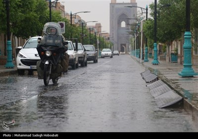 بارش باران در یزد