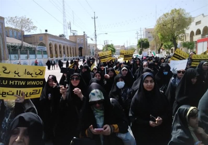 راهپیمایی مردم کرمانشاه در حمایت از غزه و عملیات سپاه