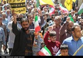 راهپیمایی مردم یزد درحمایت از عملیات وعده صادق