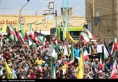 راهپیمایی مردم یزد درحمایت از عملیات وعده صادق