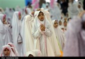 تصاویری از جشن تکلیف 5000 نفری دختران در حرم حضرت معصومه(س)