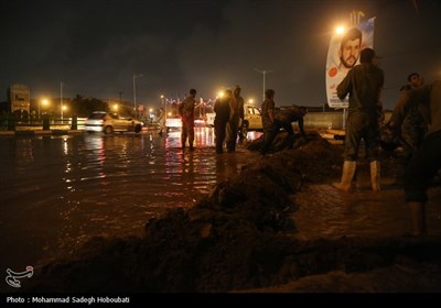 بارش شدید باران و آبگرفتی در یزد- عکس خبری تسنیم