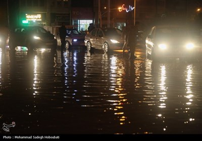 بارش شدید باران و آبگرفتی در یزد