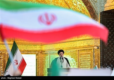 سخنرانی رئیس جمهور در امامزاده حسن(ع) تهران- عکس خبری تسنیم