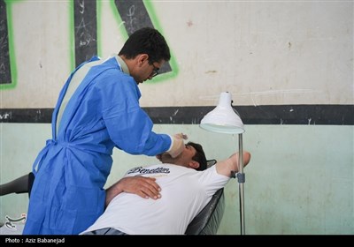 برپایی بیمارستان صحرایی در روستای فرهاد اباد دلفان-لرستان