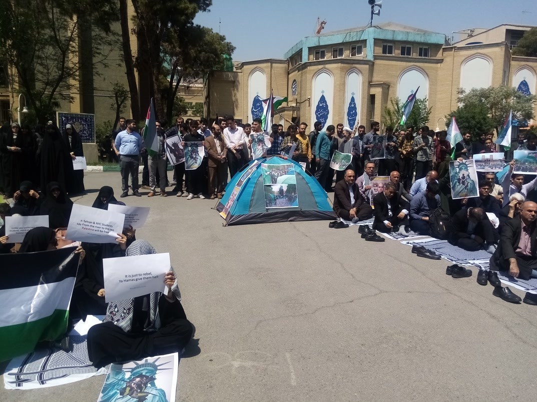 تجمع دانشجویان امیرکبیر در حمایت از دانشگاهیان آمریکایی 2