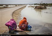 سیل در منطقه دشتیاری سیستان و بلوچستان