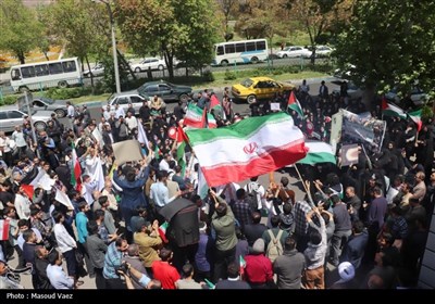 تجمع دانشجویان دانشگاههای تبریز در حمایت از خیزش دانشجویان آمریکایی