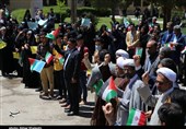 تجمع حمایت از خیزش دانشجویان آمریکا در کرمان+تصویر