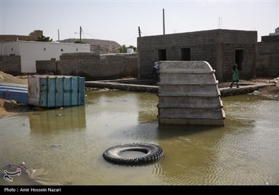 روستای پزم تیاب چابهار بعد از سیل