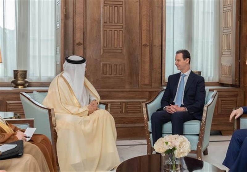 Syrian President, Bahraini FM Confer on Expanding Bilateral Ties