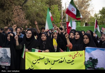 تجمع دانشجویان دانشگاه‌های شیراز در حمایت از خیزش دانشجویان آمریکا و اروپا