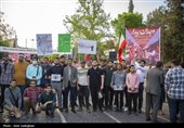 إیران.. تجمع طلابی حاشد فی شیراز دعماً للطلاب الأمریکیین