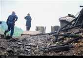 خسارات آتش سوزی در روستای گردشگری امام‌زاده ابراهیم شفت - گیلان
