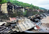 خسارات آتش سوزی در روستای گردشگری امام‌زاده ابراهیم شفت - گیلان