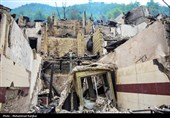 خسارات آتش سوزی در روستای گردشگری امام‌زاده ابراهیم شفت - گیلان