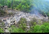 خسارات آتش سوزی در روستای گردشگری امام‌زاده ابراهیم شفت - گیلان